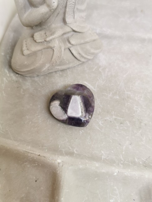 pierre violette coeur améthyste