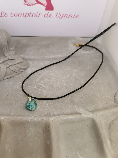 pierre amazonite polie vert turquoise