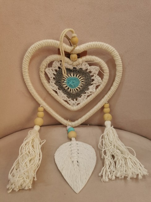 attrape reves decoration spirituelle coeur