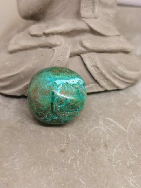 pierre roulée chrysoprase naturelle