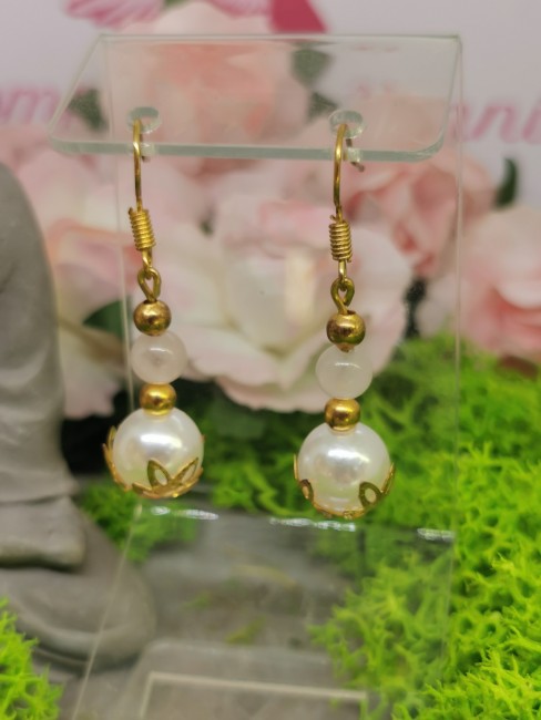 Boucles d’oreilles quartz rose boucles d oreilles quartz rose naturelles