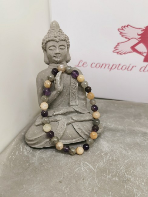 Bracelet astrologie bracelet pierre de lune rose