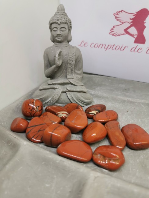 jaspe rouge pierre polie