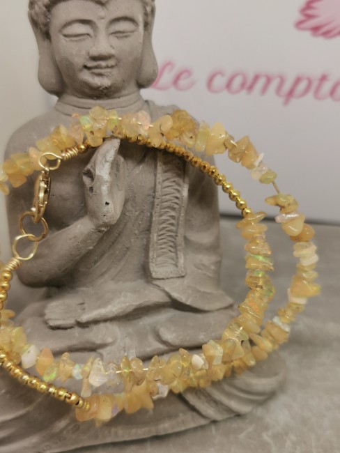Bracelet collier opale élégant collier opale chips pierre naturelle
