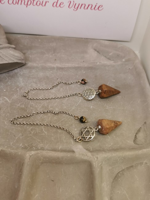 Pendule pierre rose rhodochrosite