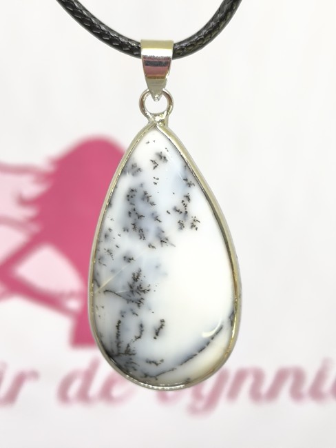 pendentif agate dendritique motifs naturels