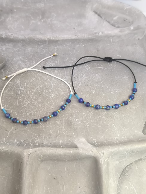 Bracelet lapis lazuli 3mm