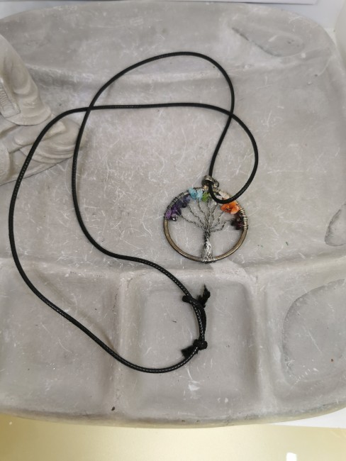 collier pierres chakras aigue marine amethyste