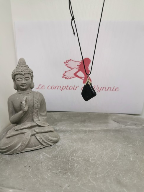 collier pierre naturelle lapis lazuli noir