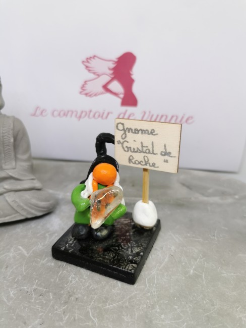 Cristal de roche gnome artisanal pierre naturelle