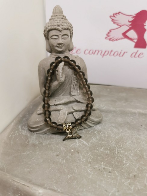 bracelet enfant pierre naturelle quartz fume