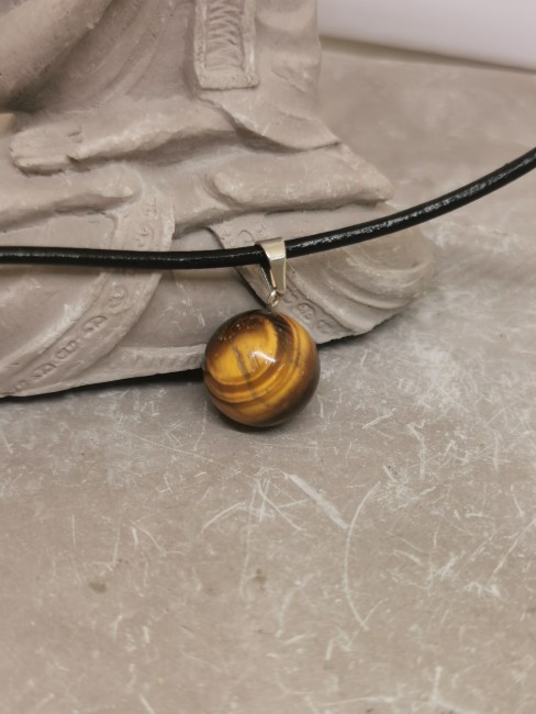 pendentif pierre oeil du tigre
