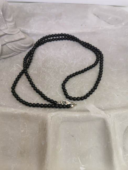 Collier pierre naturelle collier perles onyx 4mm