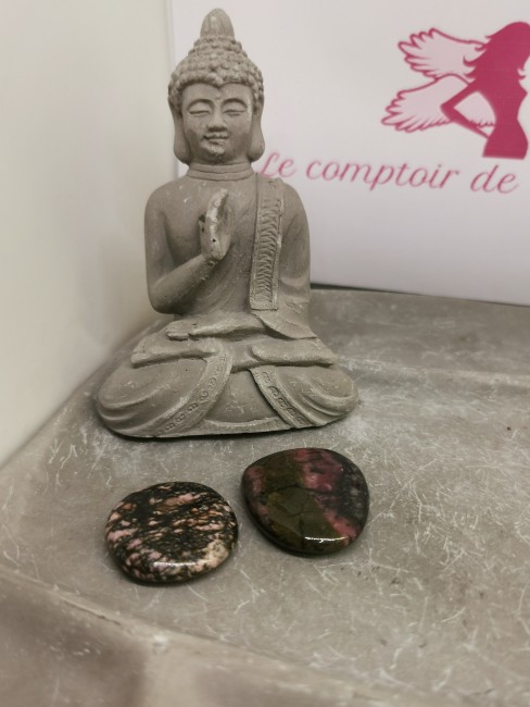 rhodonite rose et noire
