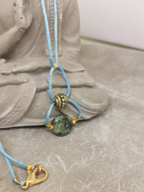 collier pierre turquoise naturelle