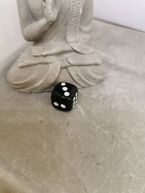 Lot de dés en onyx noir