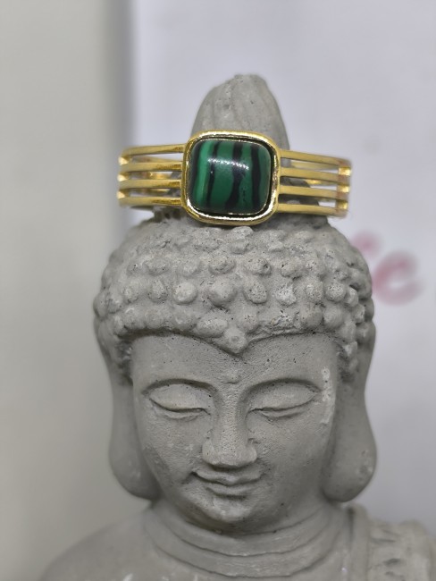 bague femme acier inoxydable doré design ajouré