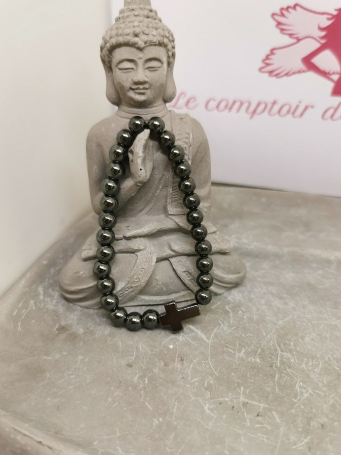 bracelet pierre hematite naturelle