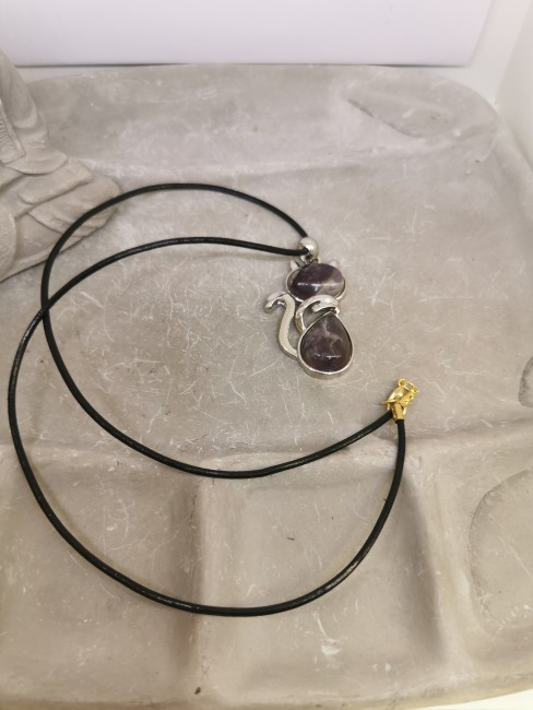 Bijou chat violet bijou chat améthyste naturelle