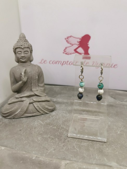 Bijou pierres naturelles communication et sérénité bijou pierres naturelles amazonite lapis howlite