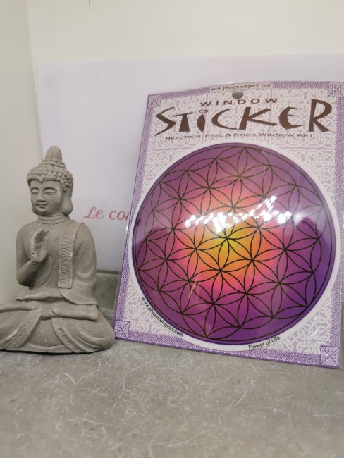 sticker vitre fleur de vie