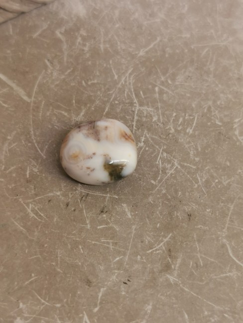 agate botswana blanche pierre rare polie