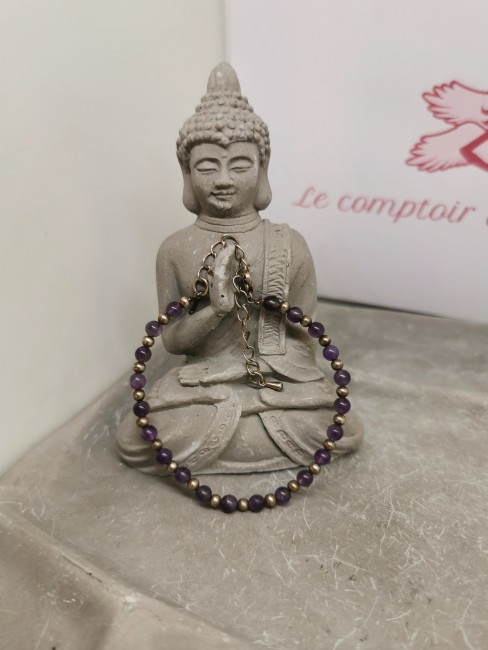 bracelet pierre violette fine