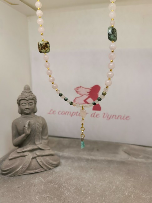 collier lithothérapie amour apaisement