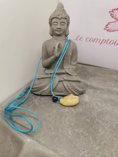 collier lapis lazuli coquillage