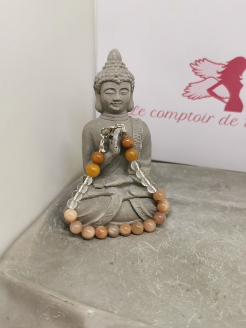 Bracelet cristal de roche naturel bracelet pierres naturelles douceur énergie