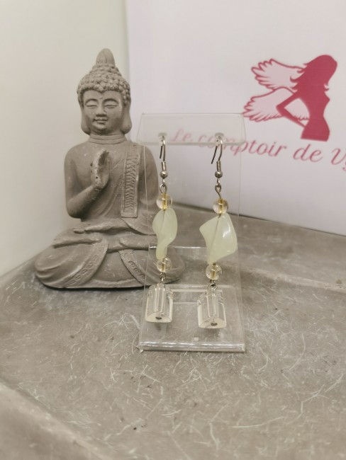 Boucles d’oreilles citrine boucles oreilles chance pierre naturelle