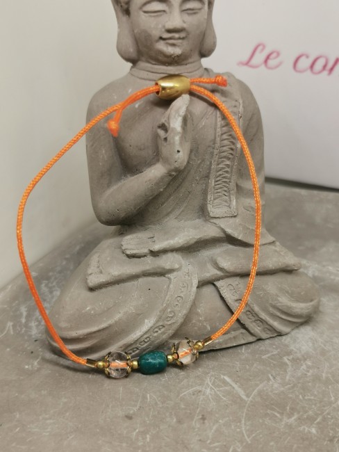 bracelet chrysocolle cristal de roche