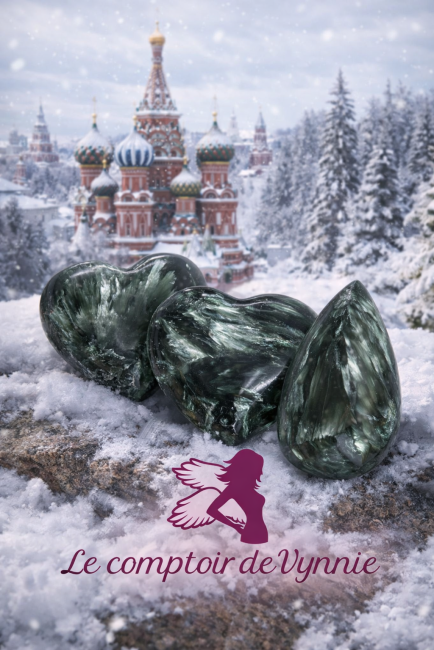 Séraphinite polie pierre énergétique naturelle