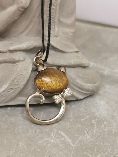 collier chat oeil du tigre