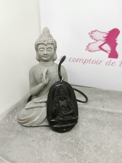Collier Bouddha Obsidienne Collier bouddha obsidienne noire