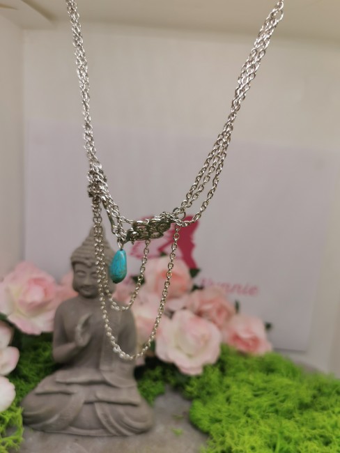 Bijou howlite teintée turquoise bijou bohème turquoise femme