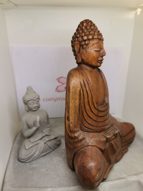 Bouddha Zen Artisanat Grande statue Bouddha artisanale bois
