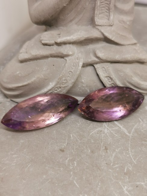 Bijou pierre naturelle pierre semi precieuse ametrine