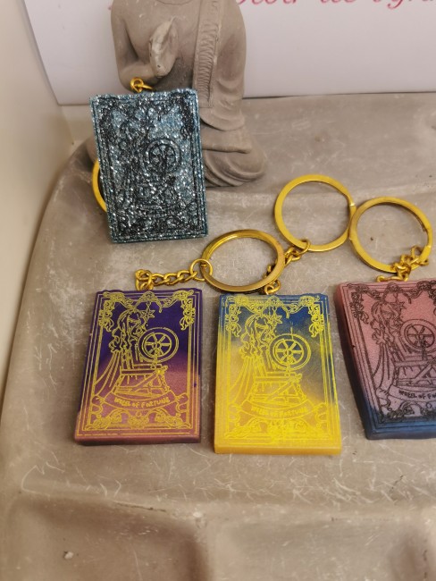 carte tarot roue de fortune résine