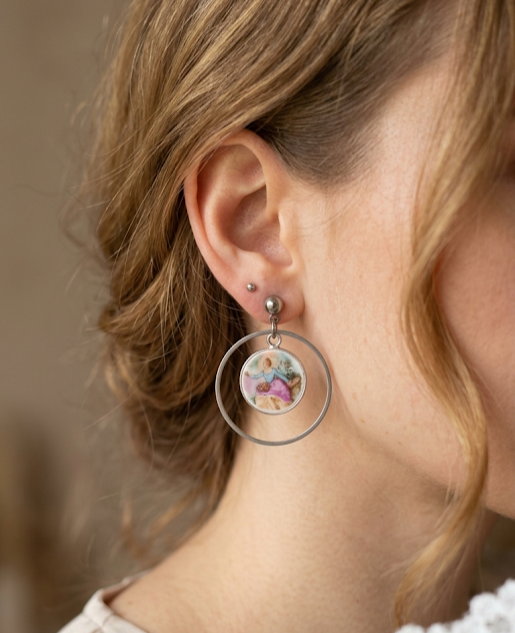 boucles anneaux limoges portees