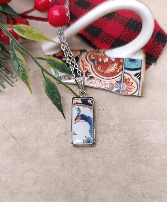 collier IMARI – Porcelaine japonaise ancienne – Création artisanale française