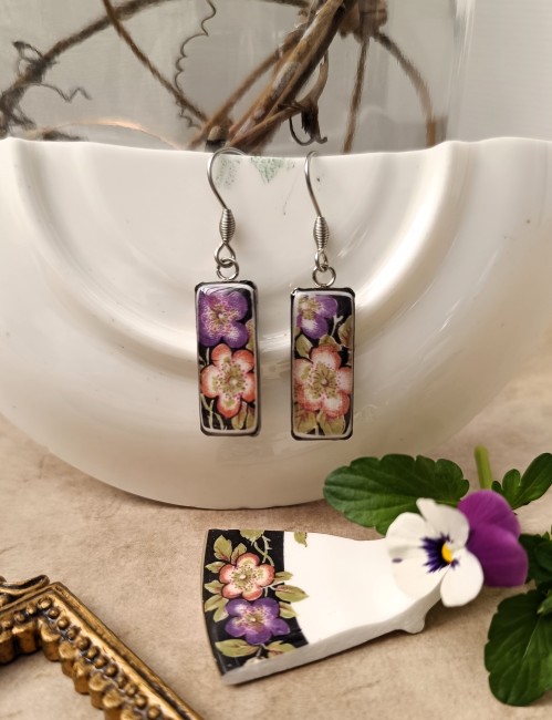 boucles-Dejeuner sur l'herbe -porcelaine-anglaise-rectangulaire-detail