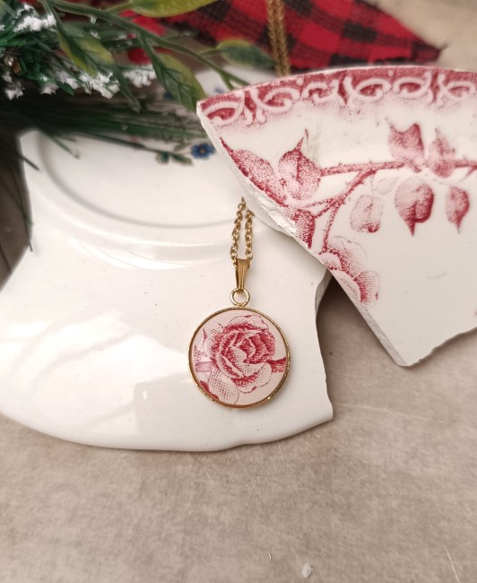 collier pendentif rond romantika fin et léger à porter