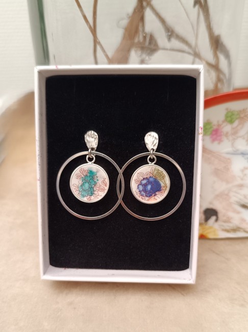 boucles d'oreilles geisha un cadeau original pour les noces de porcelaine