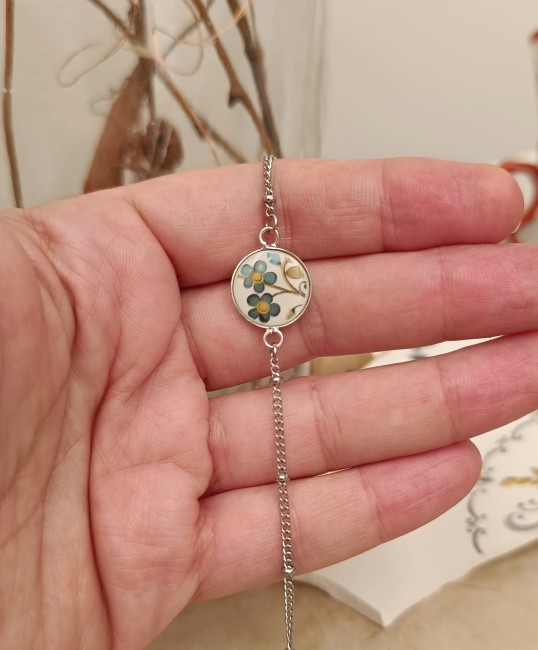 brecalet saphir en vaisselle ancienne recylée