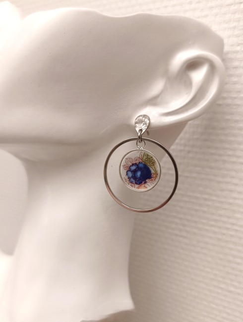 boucles d'oreilles geisha portees