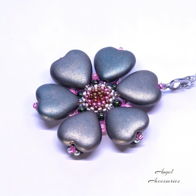 HEART FLOWER BRONZE GREEN (2)