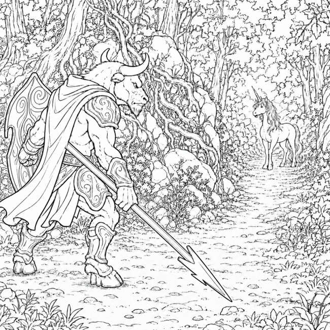 Minotaure et licorne p14