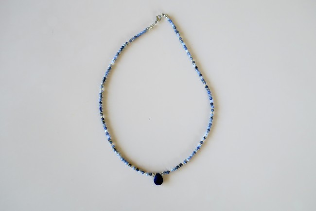 Perles bleues moyennes (3)