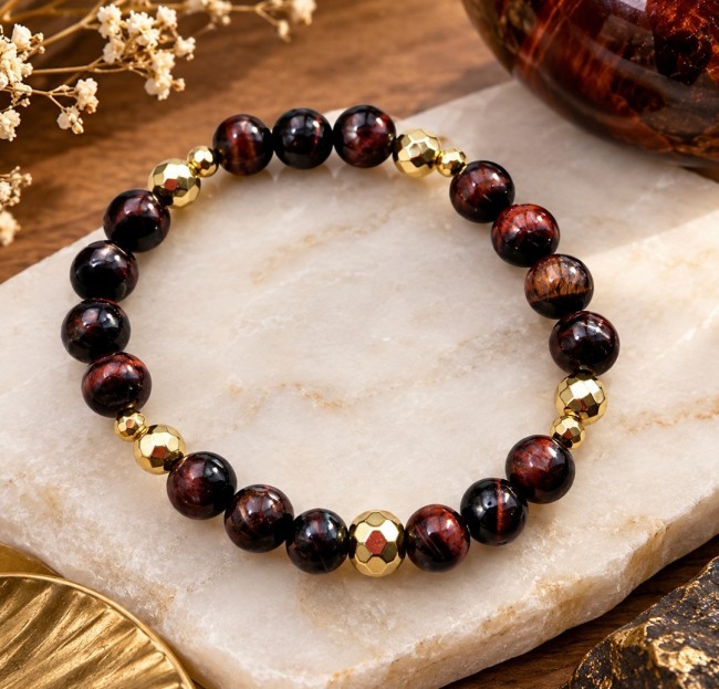 Bracelet prestige dorée oeil de taureau